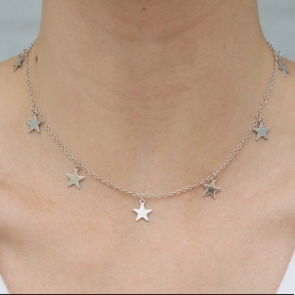 Brandy Melville Jewelry - SILVER STAR CHOKER NECKLACE